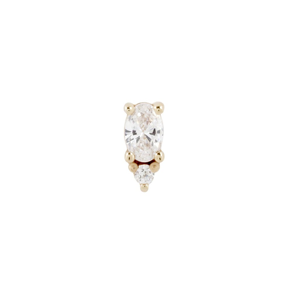 Desden Threadless End - Yellow Gold / CZ