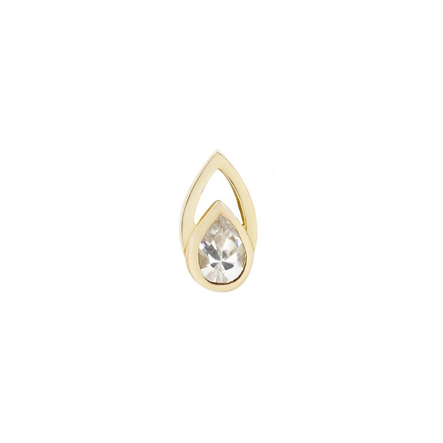 Echo Threadless End - Yellow Gold / CZ