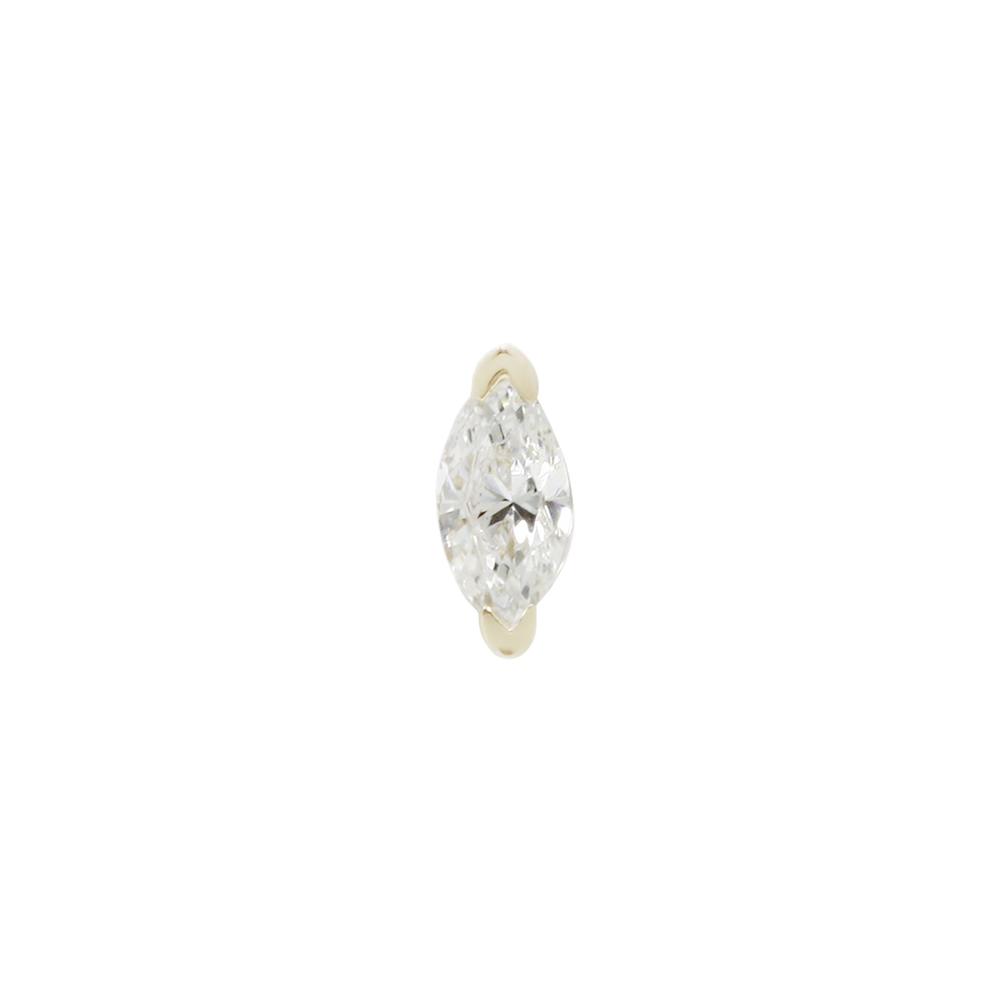 Zuri Threadless End - Yellow Gold / CZ