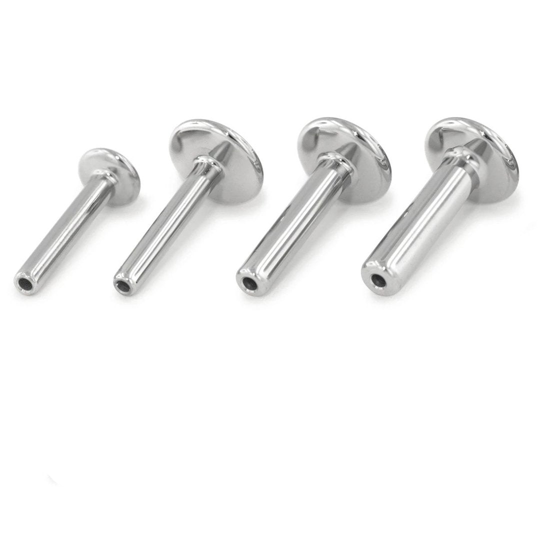 Threadless Titanium Fixed End Straight Barbell Post