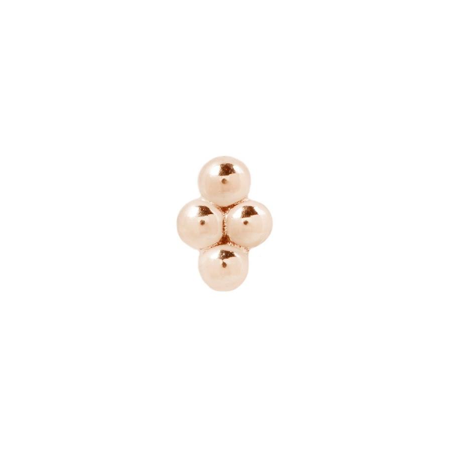 4 Bead Cluster Threadless End - Rose Gold