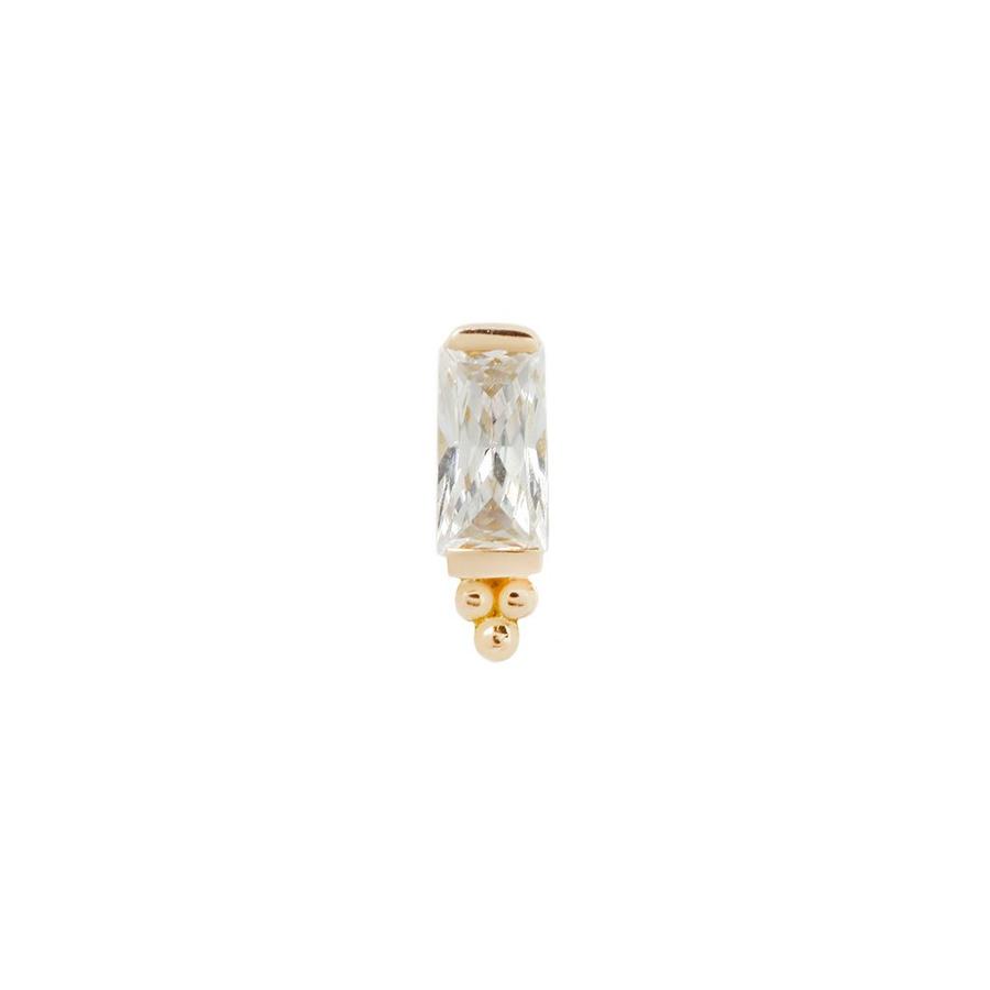 Dior Threadless End - Yellow Gold / CZ